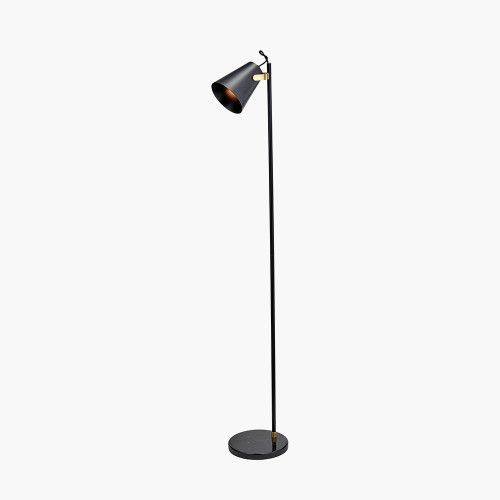 Ruma Black and Brushed Brass Task Floor Lamp