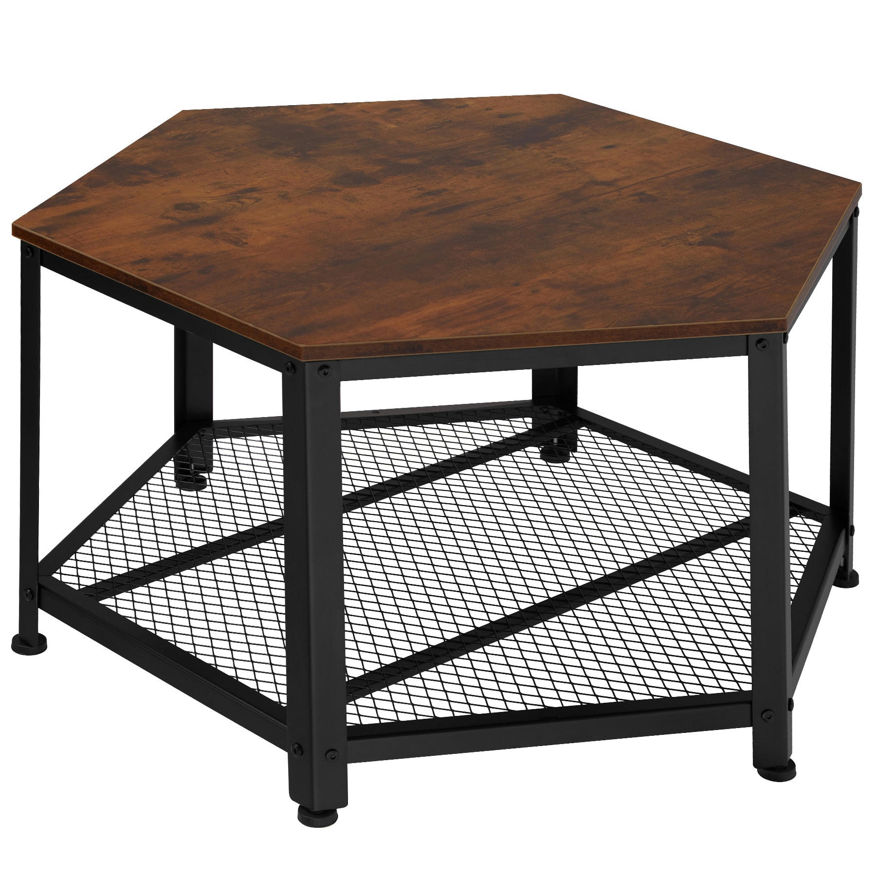 - Table basse salon Style industriel Bois foncé industriel, rustique
