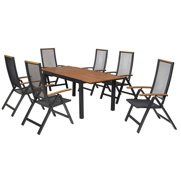 Gartenmöbel-Diningset »Itanos«, 7 tlg., 6 Sitzplätze, Aluminium