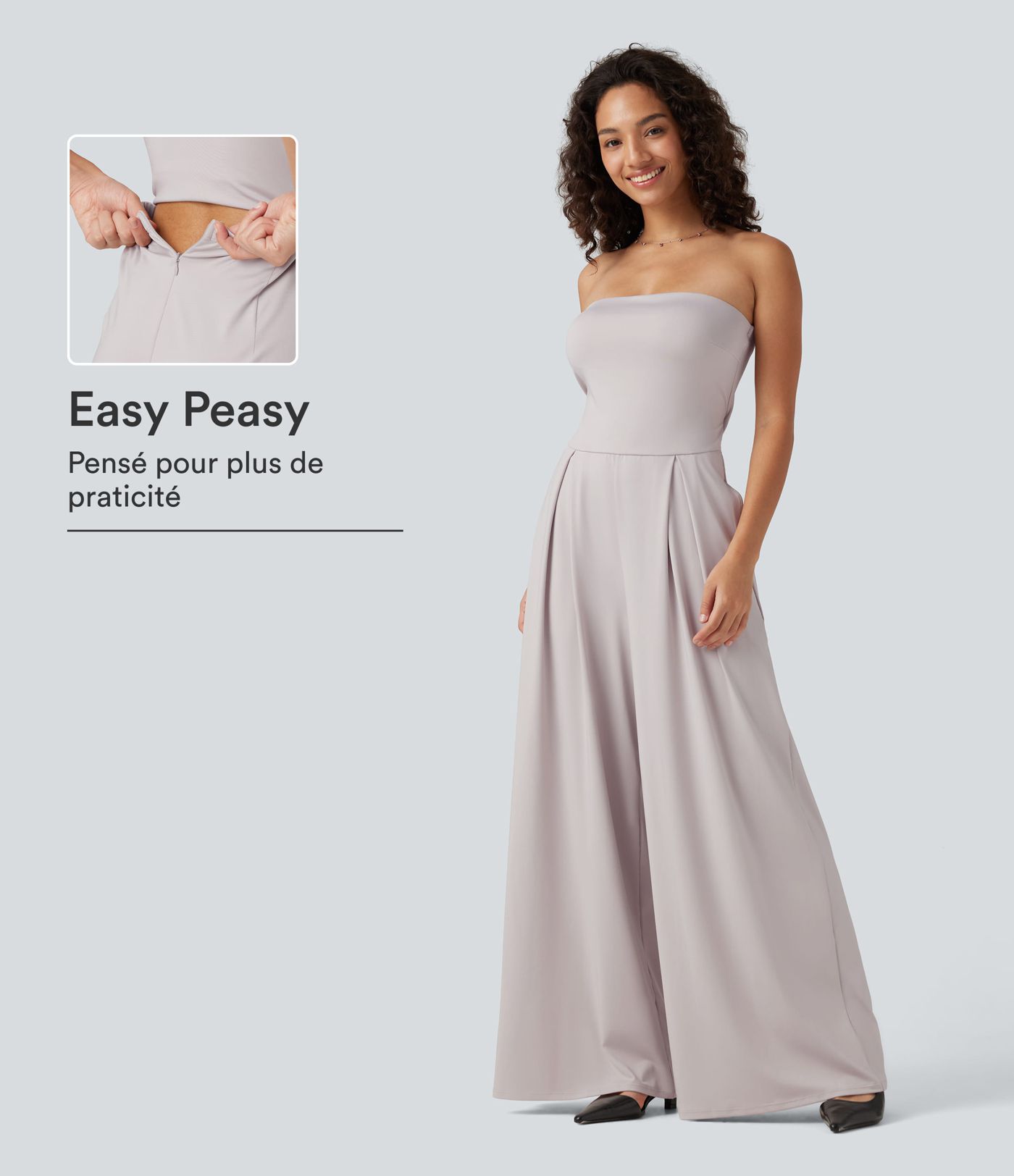 Combinaison baggy bustier accès facile Easy Peasy avec poches