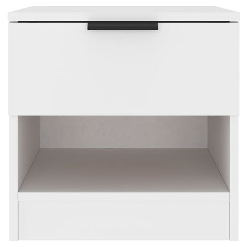 NNEVL Bedside Cabinets 2 pcs White Engineered Wood