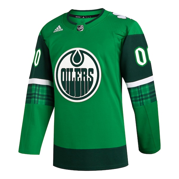 Edmonton Oilers adidas St. Patrick's Day Authentic Custom Jersey - Kelly Green