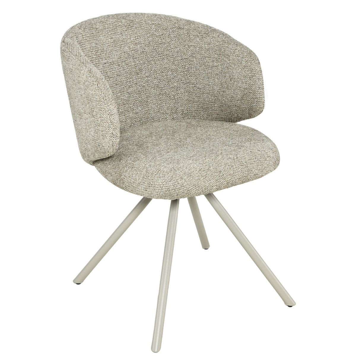 DÉJA Living Eetkamerstoel Sueca - Taupe Stof - Draaibaar - Set van 2