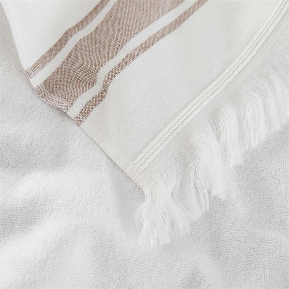 AGADIR - Fouta en coton blanche 90x200 cm