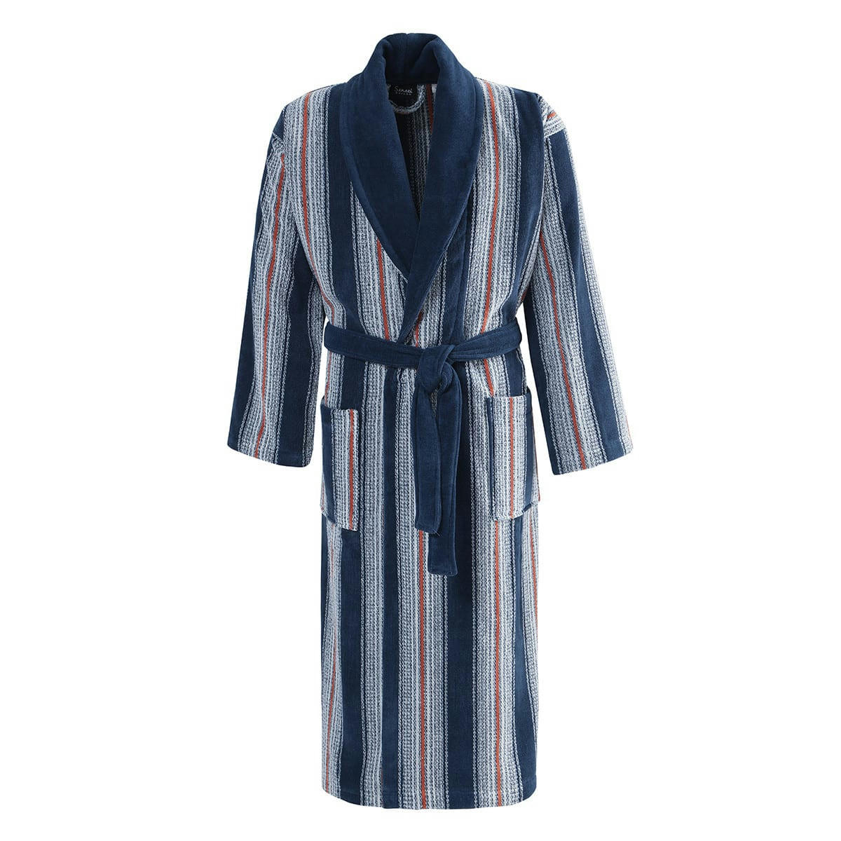 RIO BLEU - Peignoir col châle velours 420 g/m² XXL