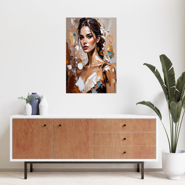 Naklejka na ścianę Feeby Portret Kobiety Styl Glamour 20x30