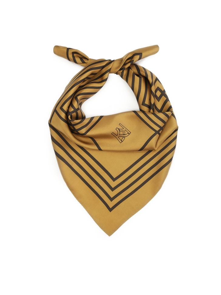 Light brown geometric patterned gavroshka