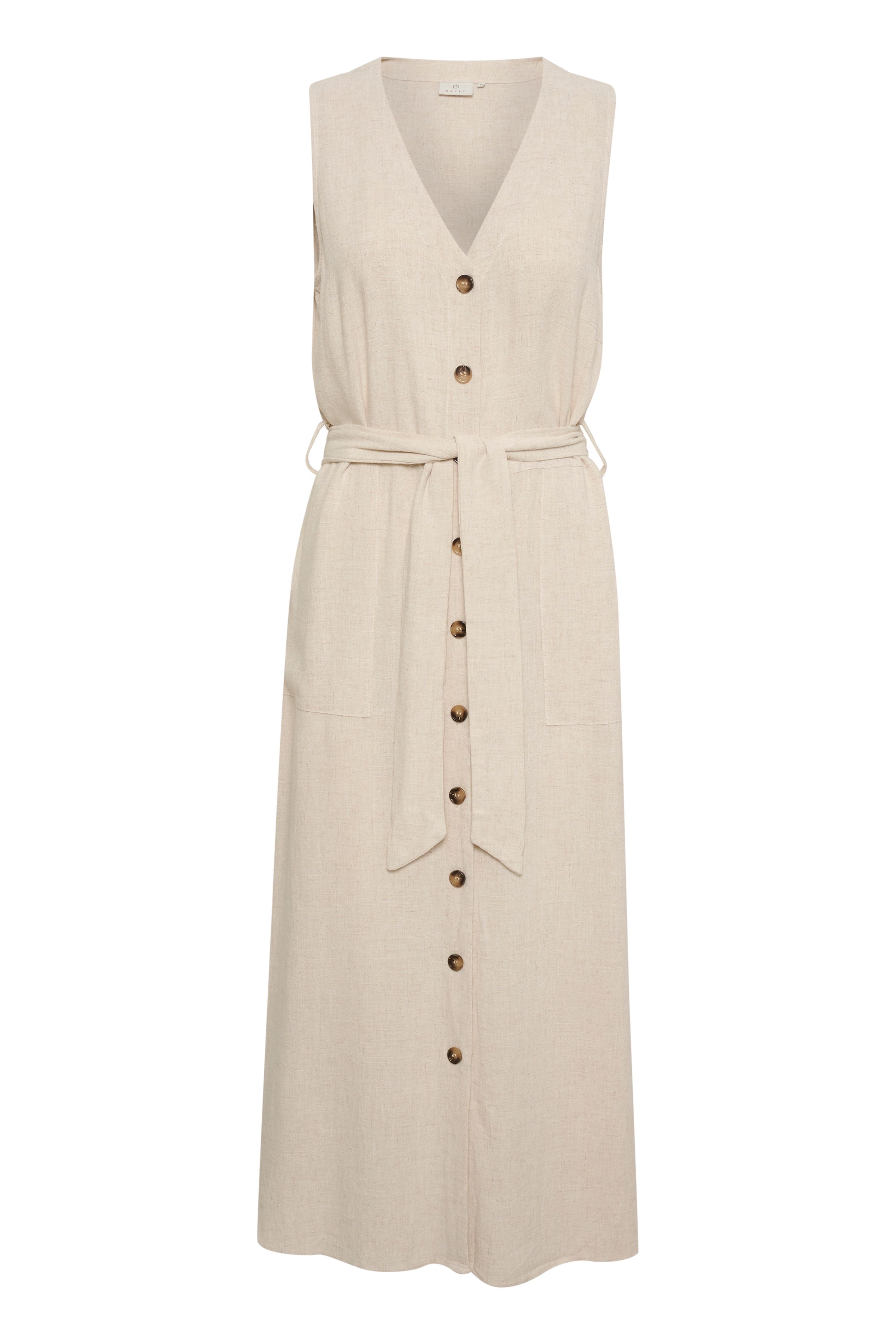 Kaffe Liny Sleeveless Belted Shirt Dress