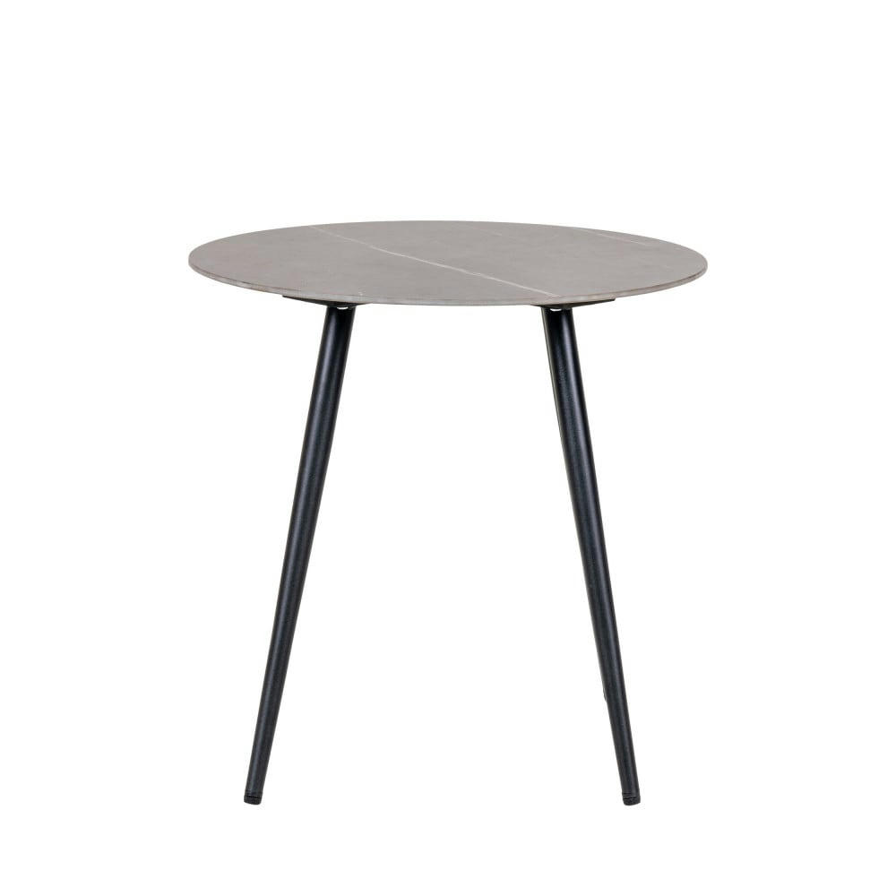 LAZIO - Table d'appoint effet marbre D45cm gris