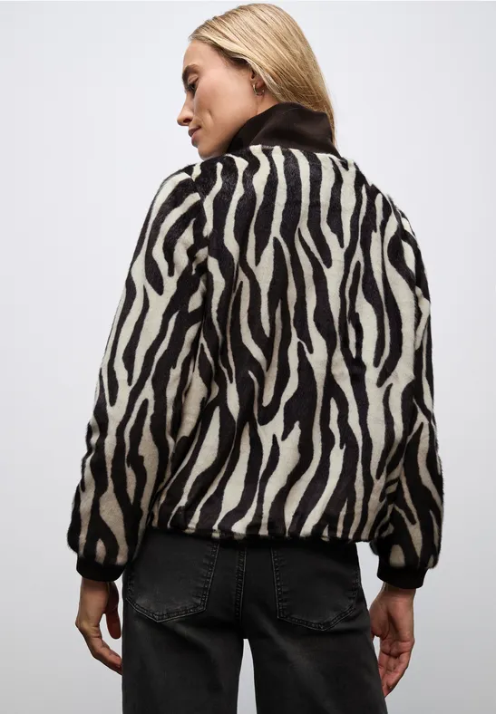 Fake Fur Zebra Blouson