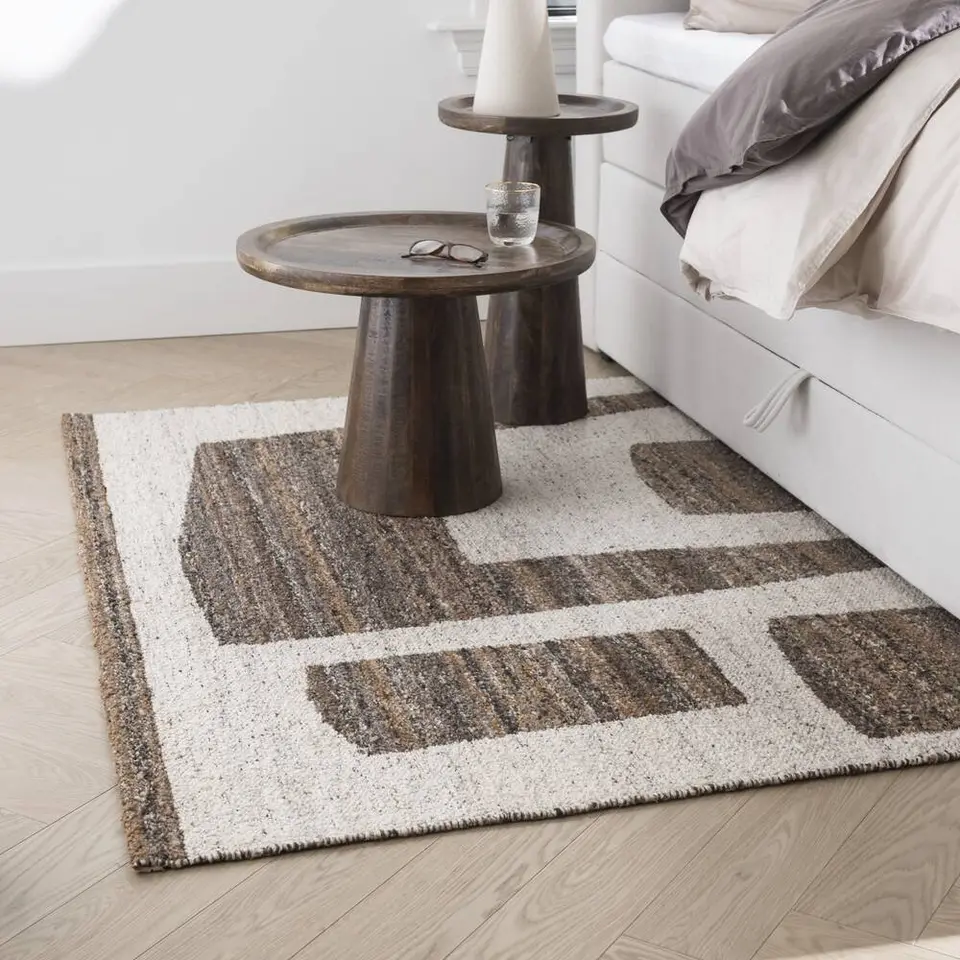 Bijzettafel Troy - mangohout - 40x&Oslash;55 cm