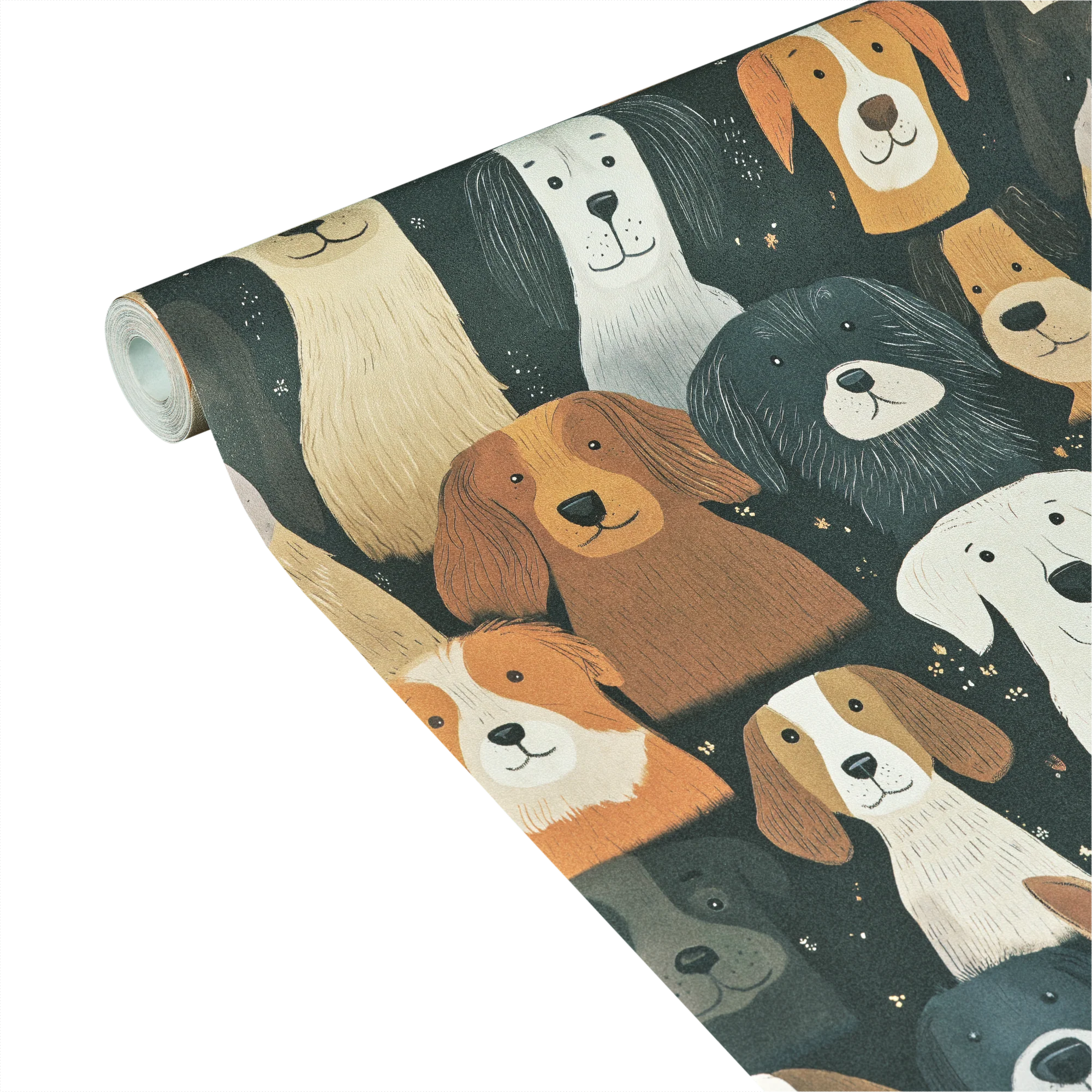 Papier peint intissé GOOD DOG coloris chocolat