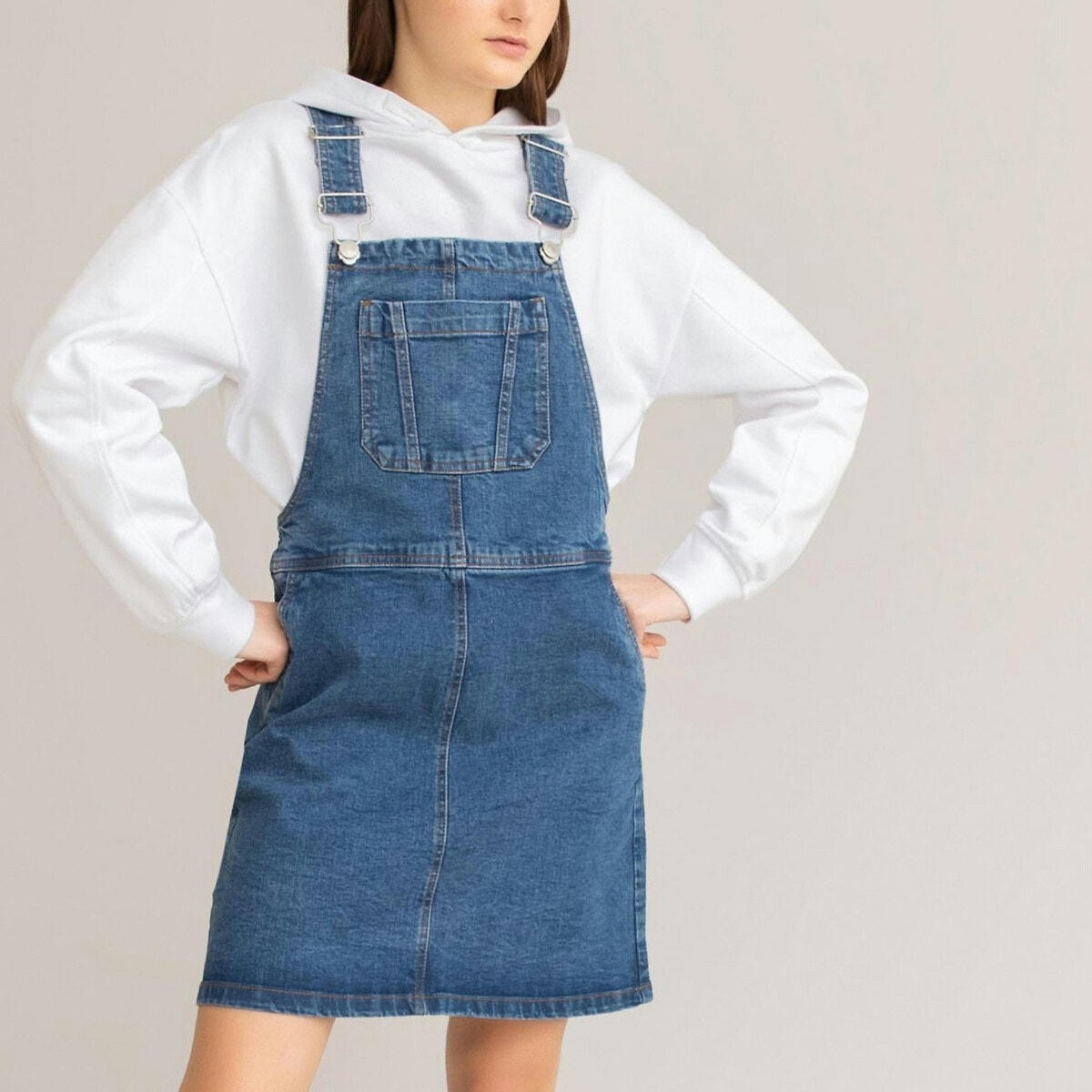 Robe salopette en jean