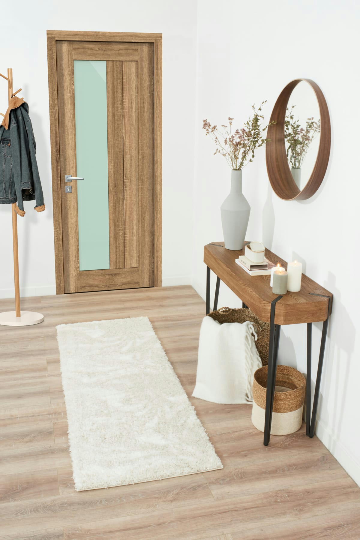 OSLO - Tapis shaggy moderne design beige - 80x150 cm