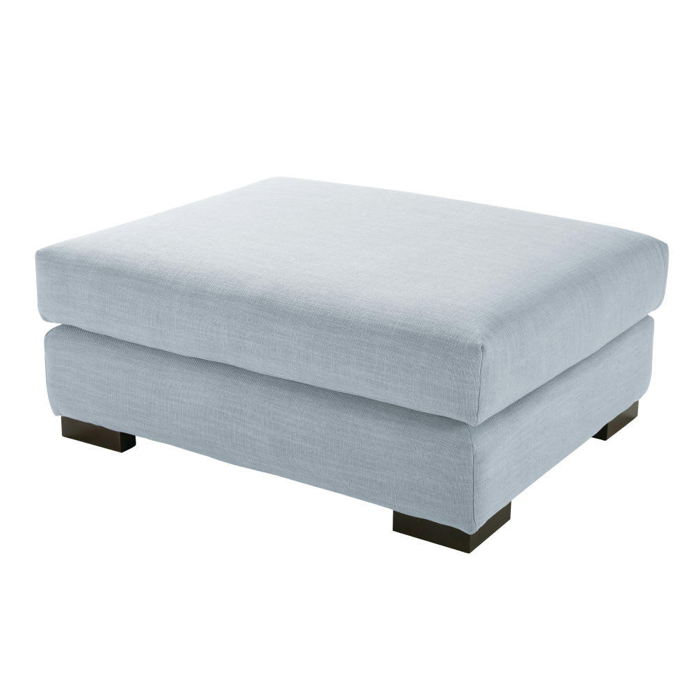 Terence - Pouf pour canapé modulable bleu glacier