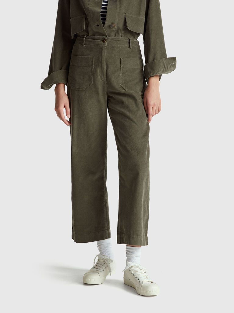 Straight corduroy trousers
