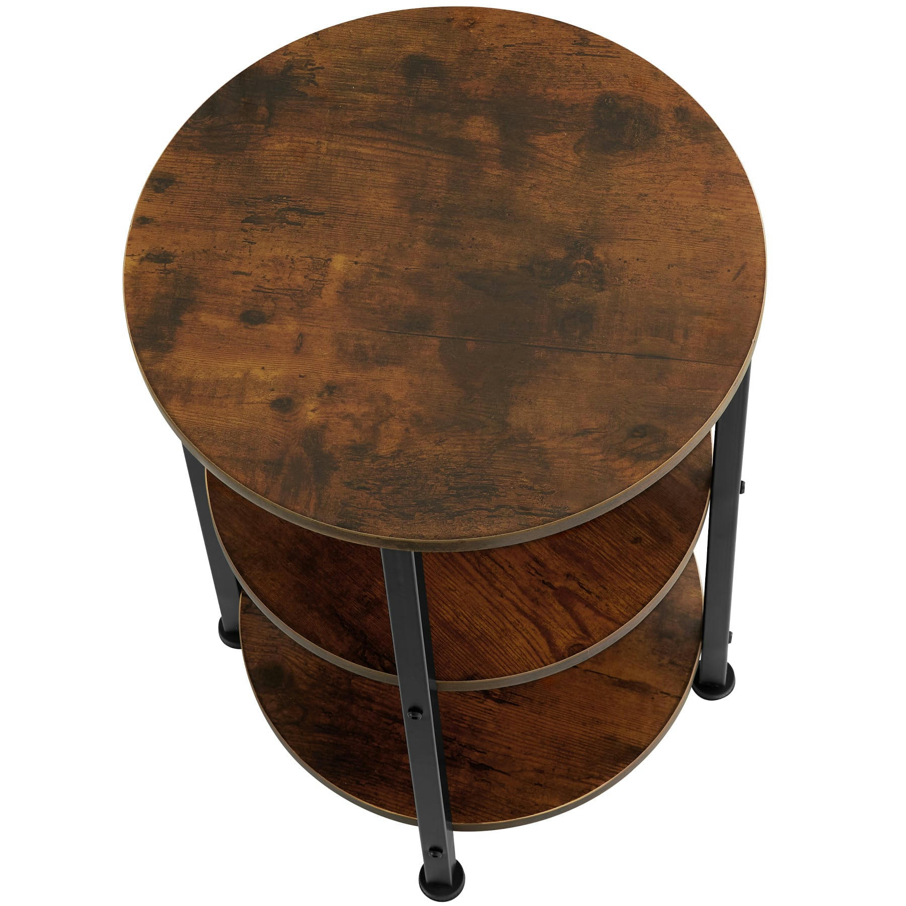 - Table d'appoint Style industriel Bois foncé industriel, rustique