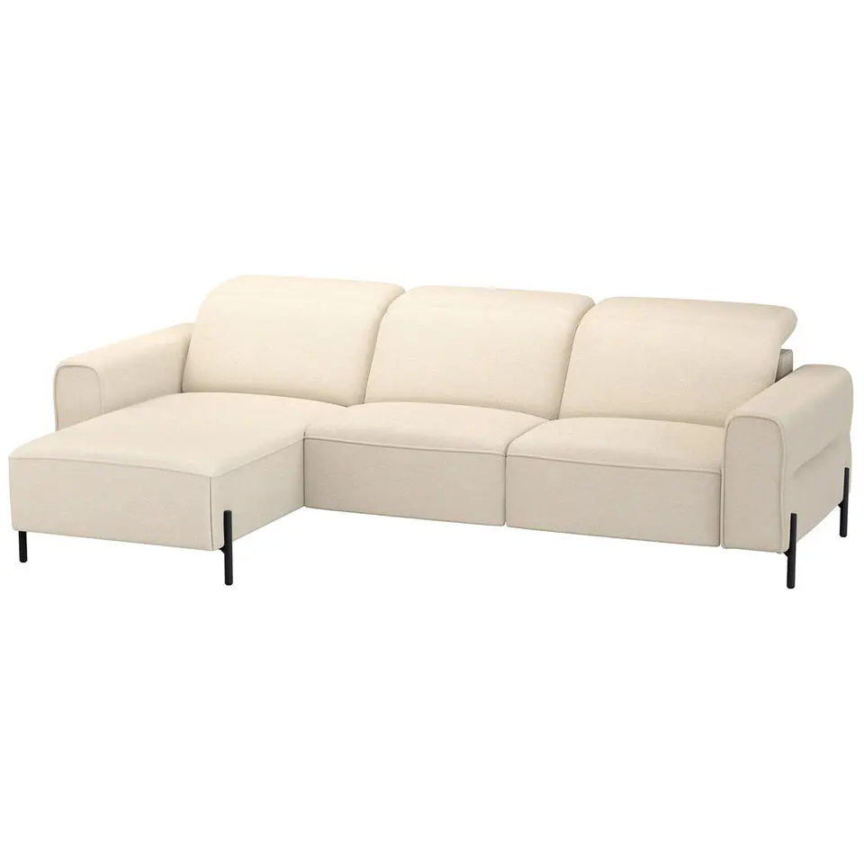 Hoekbank Dave links - cr&egrave;me