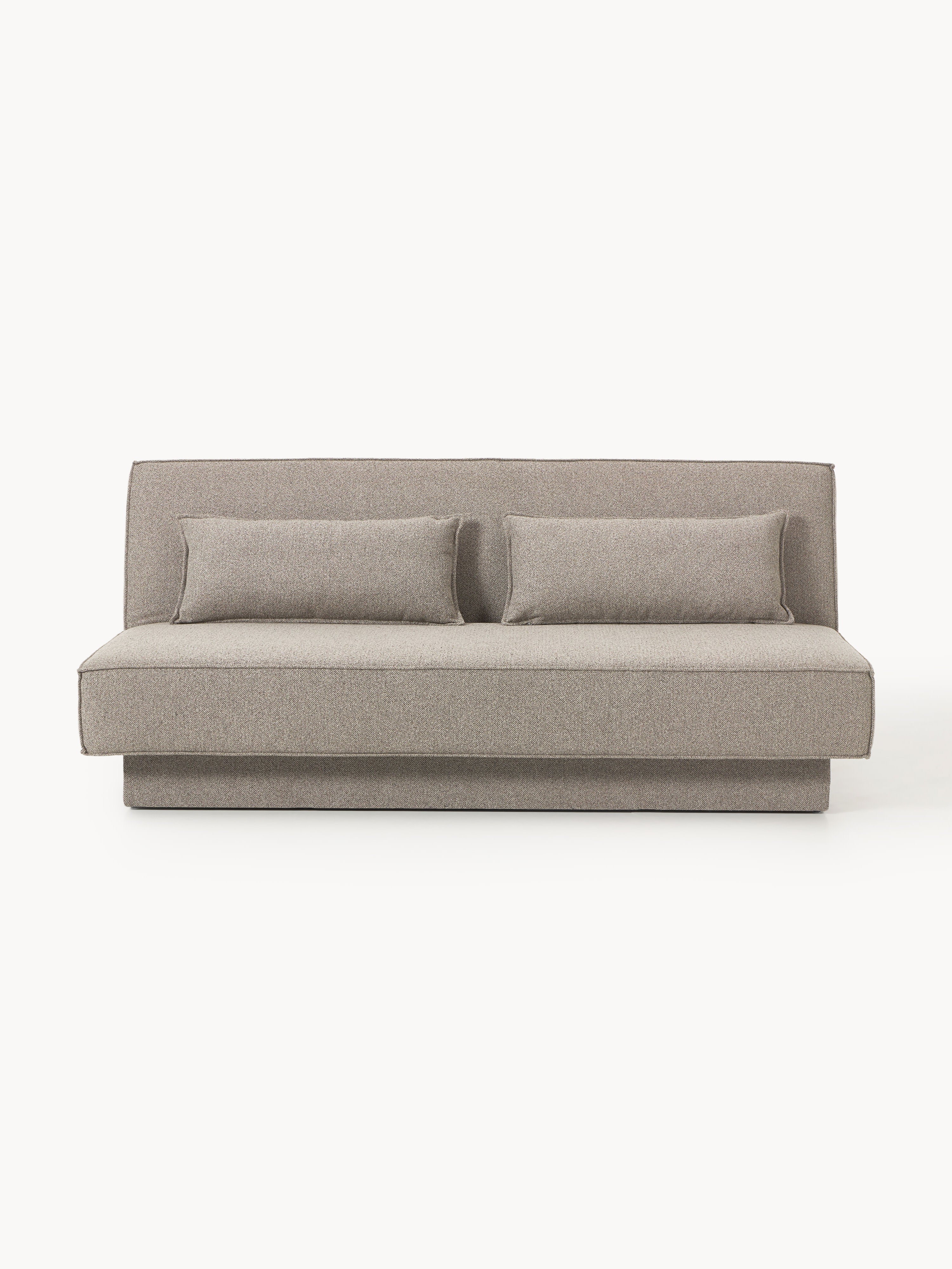 Bouclé-Schlafsofa David mit Stauraum
