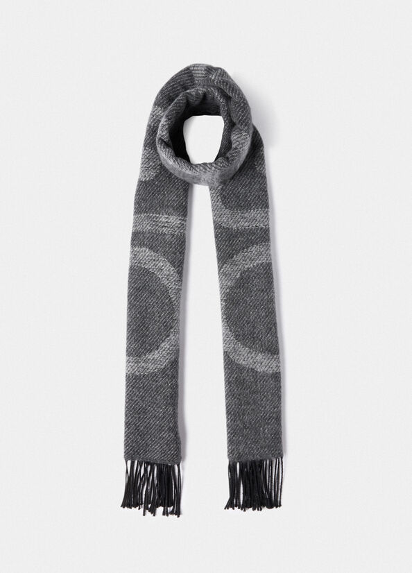 Stola in cotone con logo