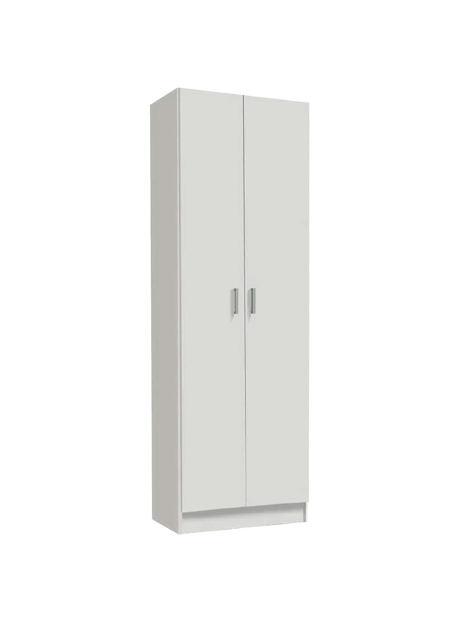 SALEM - Armoire polyvalente à 2 portes effet bois blanc