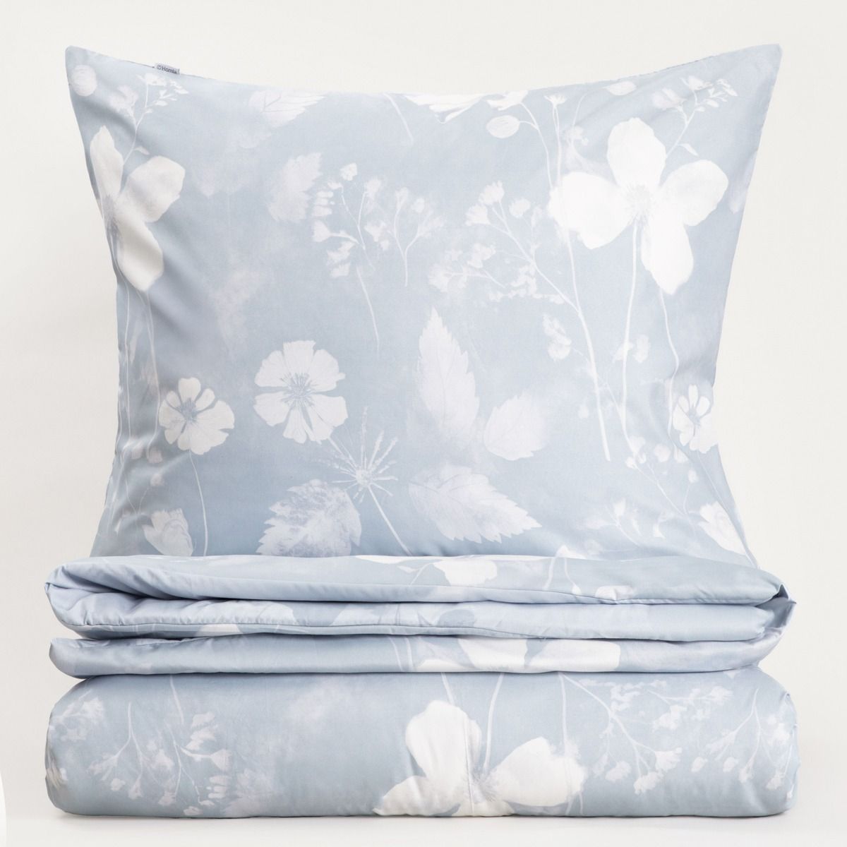 Pościel BLOSSOM z mikrofibry niebieska w kwiaty 140x200   1*70x80 cm