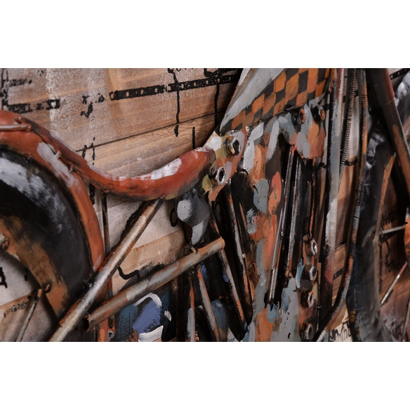 Wandbild, Stahlblech, mehrfarbig