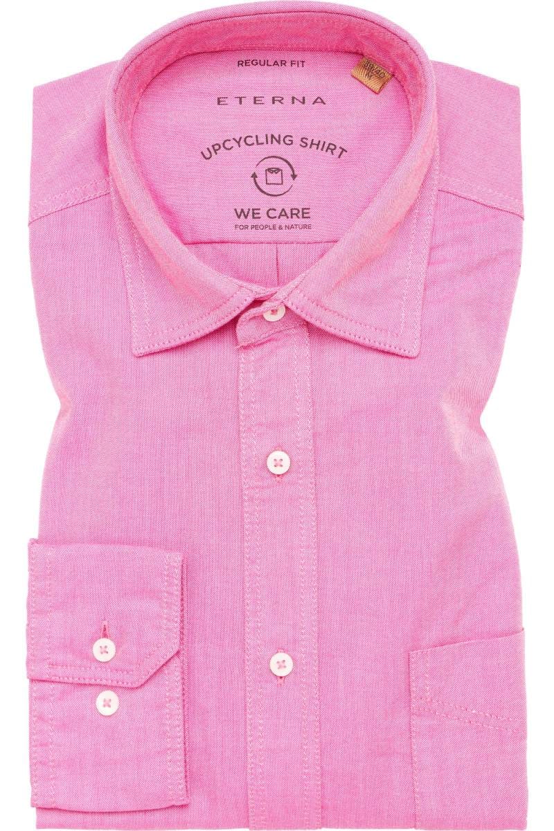 ETERNA Regular Fit Tencel Hemd rosa, Einfarbig