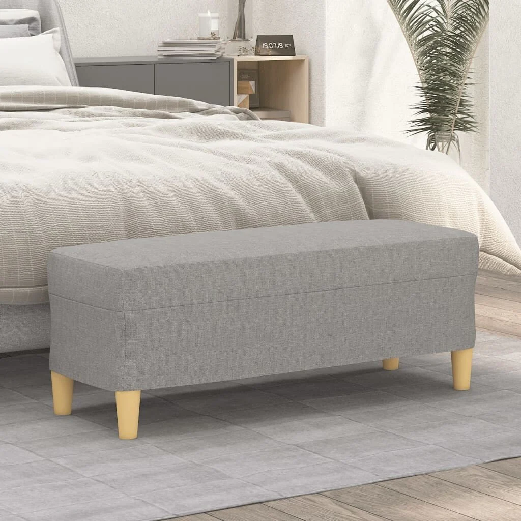 vidaXL Bench Upholstered Ottoman Bench with Padded Seat for Bedroom Fabric