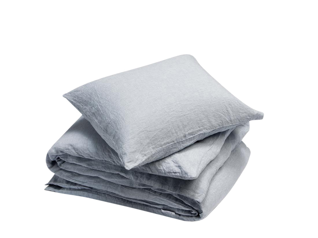 Yumeko dekbedovertrek gewassen linnen blue chambray 140x220   1/60x70