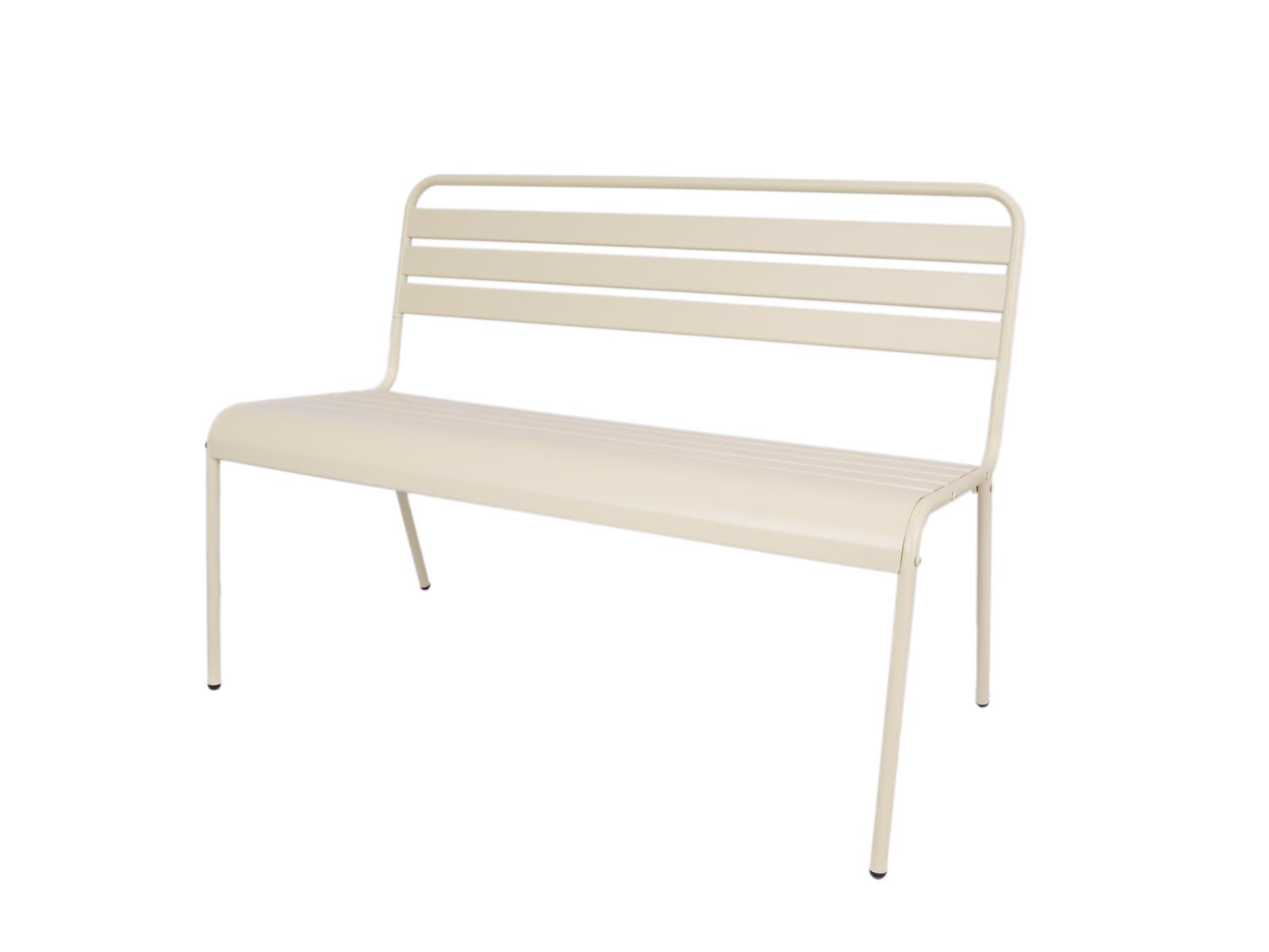 MaximaVida metalen tuinbank Max 120 cm ivoor