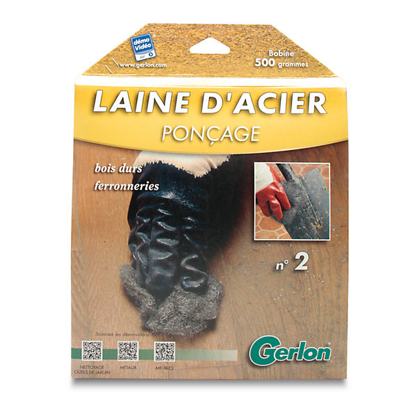 Laine d'acier de ponçage Gerlon 500g