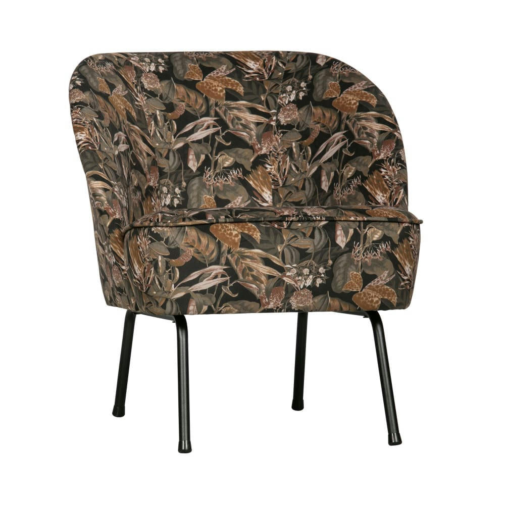 VOGUE - Fauteuil lounge en velours noir  et  or