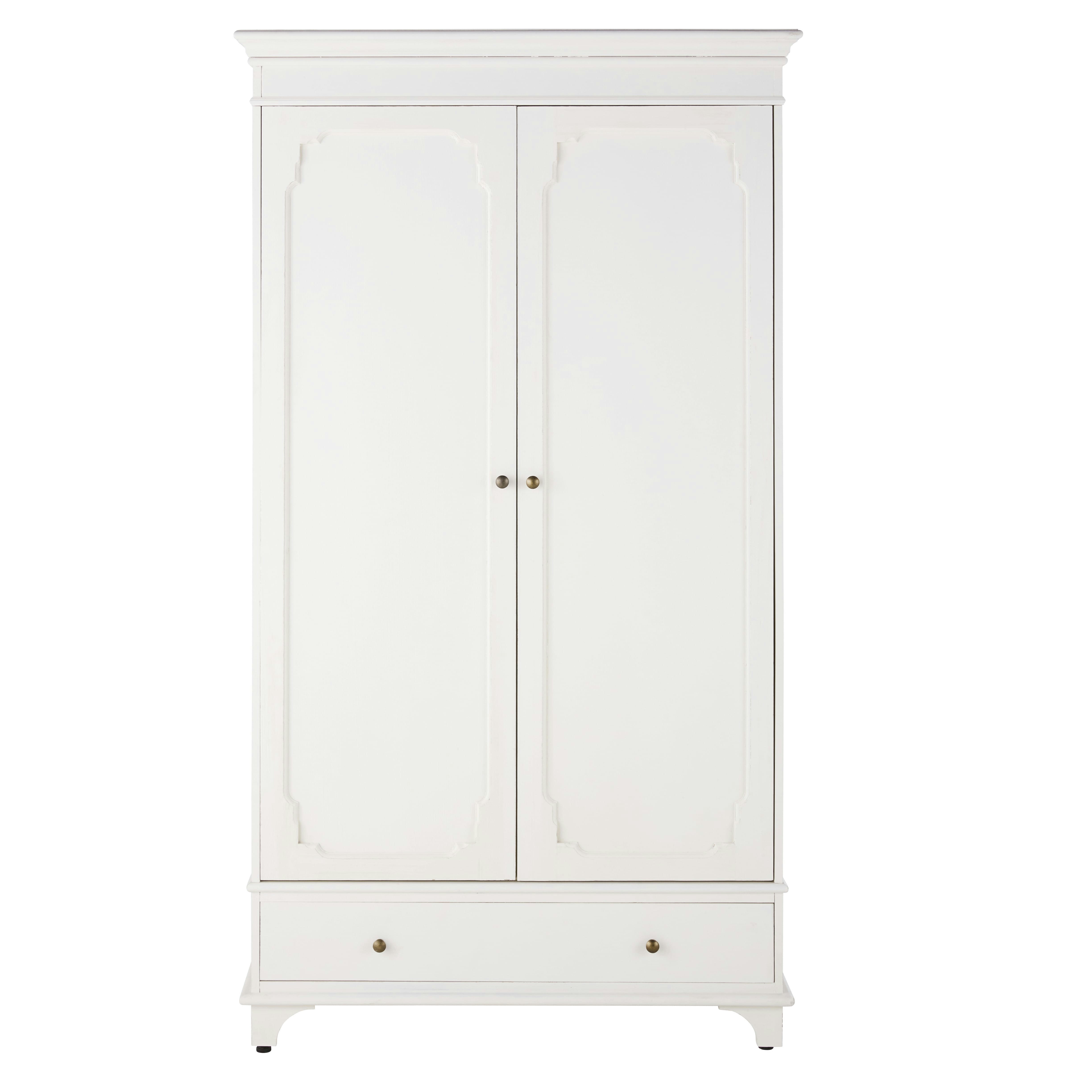 Selena - Dressing 2 portes 1 tiroir blanc