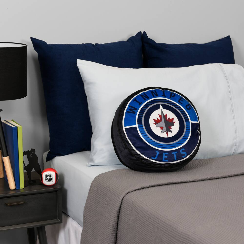 NHL Winnipeg Jets Hockey Puck Pillow Cushion