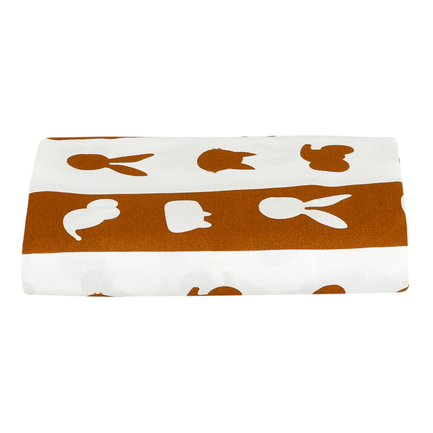 LENÇOL COM ELÁSTICO PARA BERÇO INFANTIL 70 CM X 1,30 M X 18 CM FEIRA DOS BICHOS