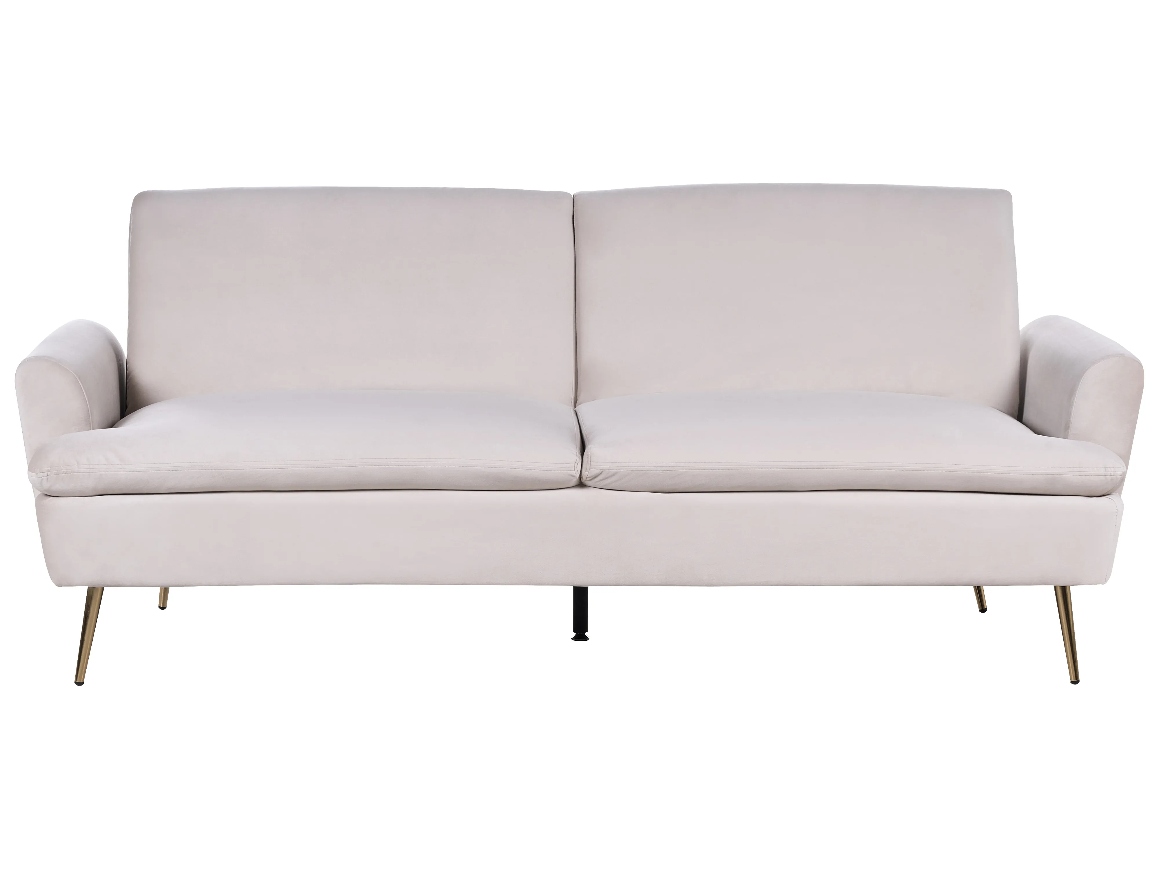 Sofa Bed 3 Seater VETTRE Velvet Light Beige
