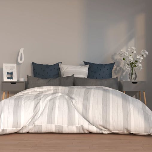 NNEVL Bedside Cabinets 2 pcs Grey 40x40x56 cm Chipboard
