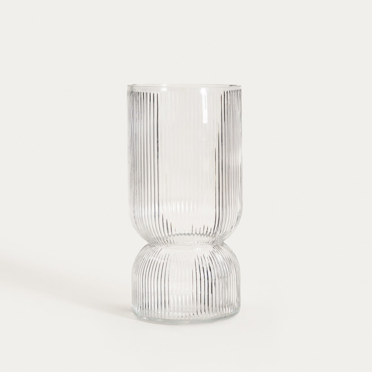 Wazon LIMPID szklany prążkowany transparentny 20 cm
