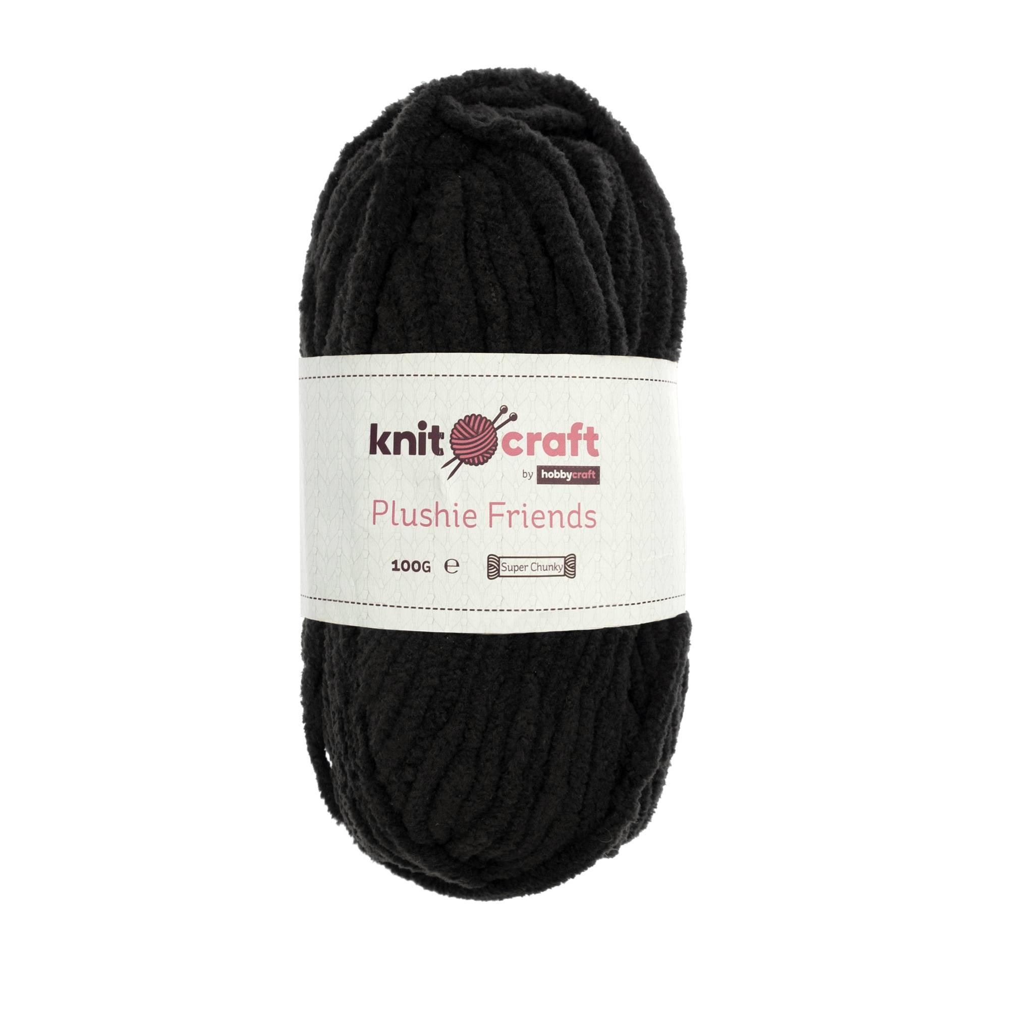 Knitcraft Black Plushie Friends Yarn 100g