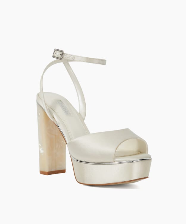 Mymuse Ivory - Ivory Satin Bridal Platforms
