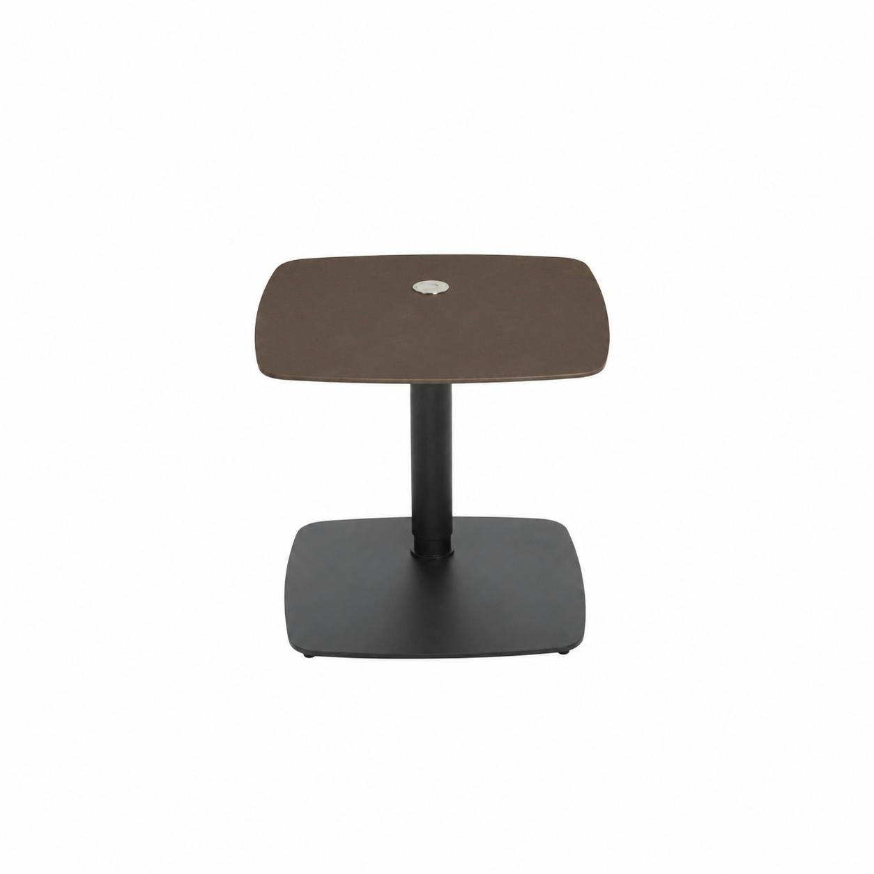 Table d'appoint réglable en céramique effet métal LUGANO