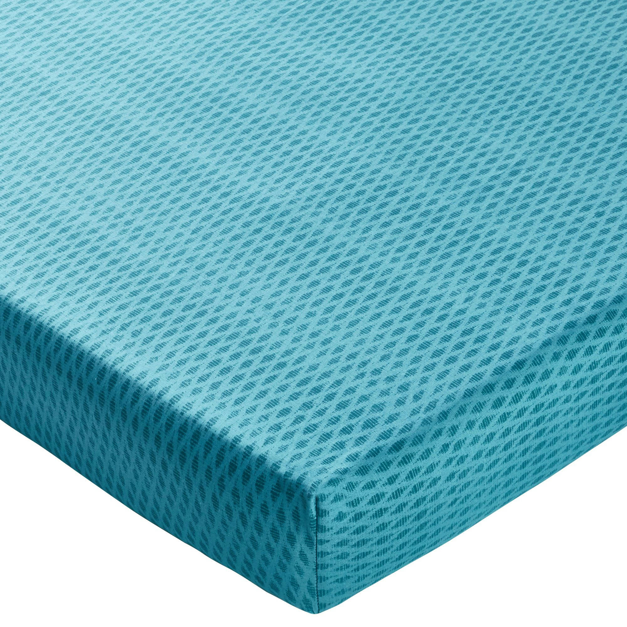 RYTHME - Drap-housse 140x190x28 multicolore en coton