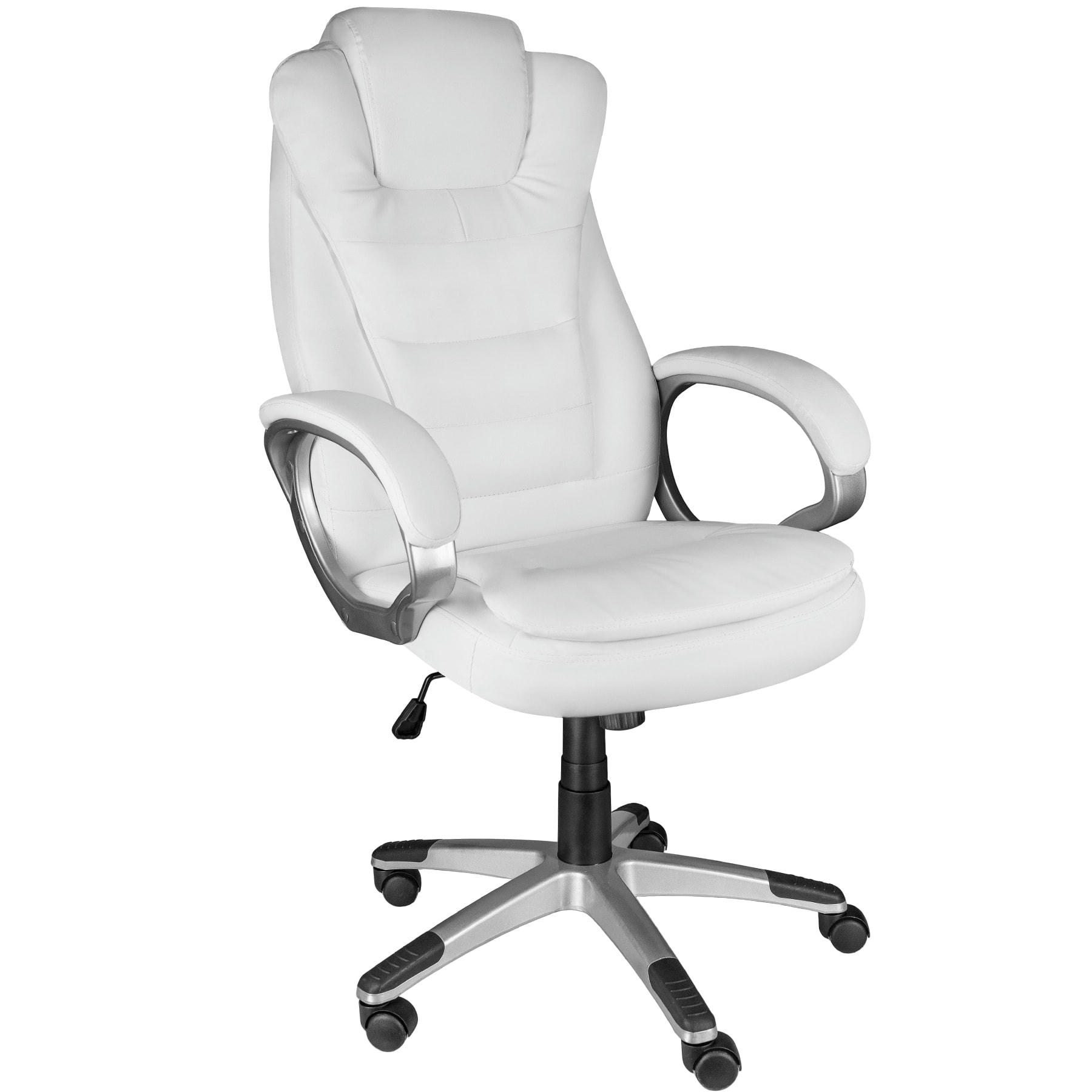 - Fauteuil de bureau Rotatif à 360° et réglable en hauteur blanc