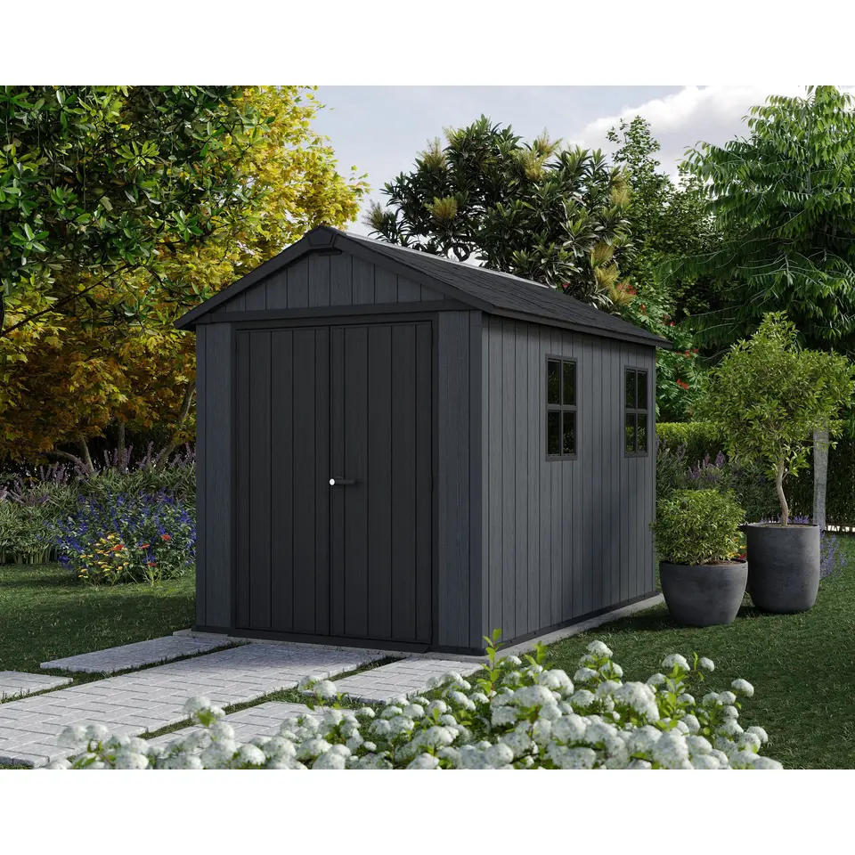 Keter Newton 759 Tuinhuis - 287x230x246cm - Grijs