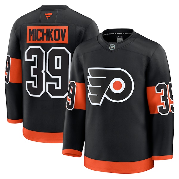 Matvei Michkov Philadelphia Flyers  Alternate Premium Jersey - Black/Orange