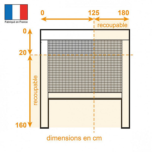 Moustiquaire enroulable verticale fenêtre en alu marron - Moustikit Confort