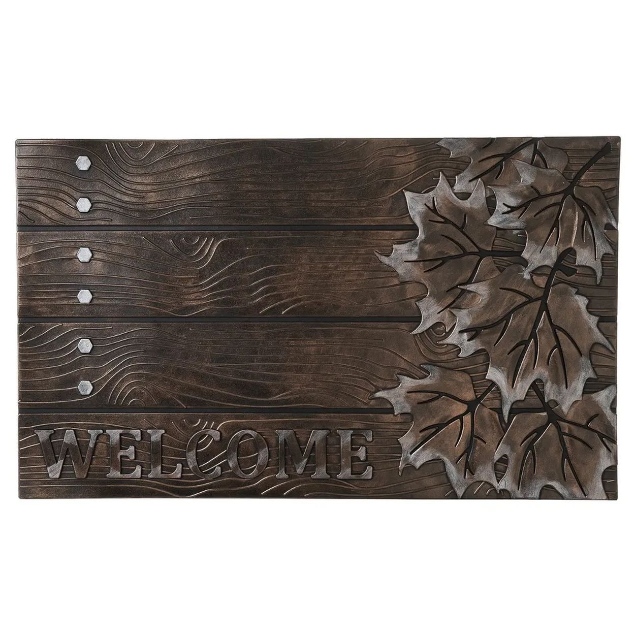 Wycieraczka gumowa przed drzwi FALL 75x45 cm brązowa