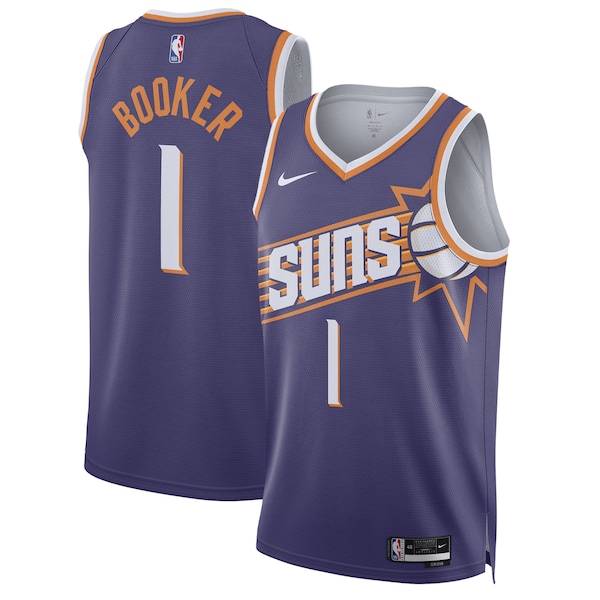 Devin Booker Phoenix Suns Nike Unisex Swingman Jersey - Icon Edition - Purple/White