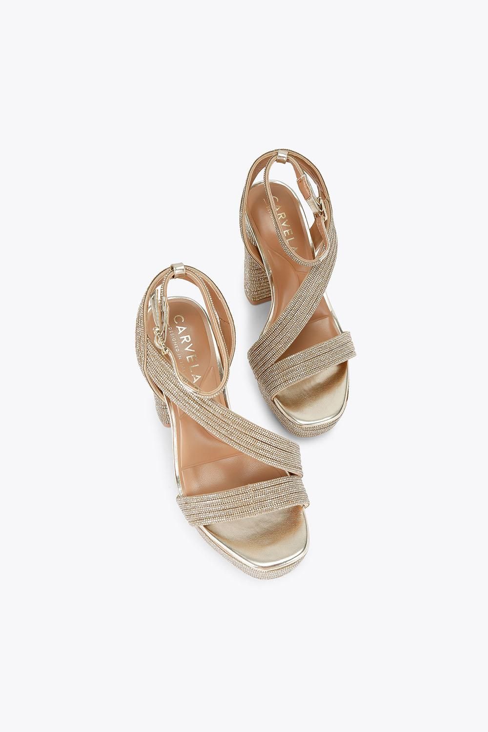 Carvela Gala Platform Jewel' Fabric Heels